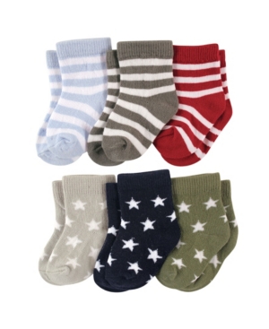 Luvable Friends Baby Boys and Girls Star Stripes Socks Set Pack of 6