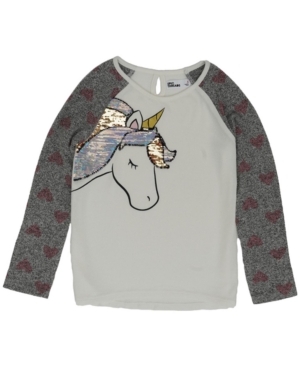 image of Epic Threads Toddler Girls Long Sleeve Flip Sequin Unicorn Snit Top