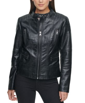 kenneth cole faux leather jacket