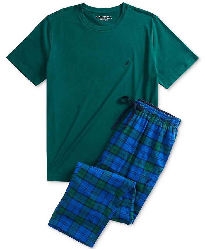 Nautica Men's Flannel Pants Pajama Set Macy's