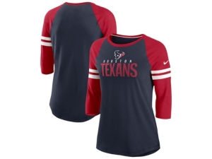 Nike Houston Texans Women's Three-Quarter Sleeve Raglan Shirt