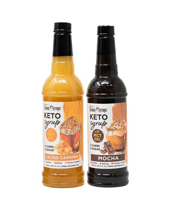 Jordan's Skinny Mixes Keto Salted Caramel and Keto Mocha, 3.5 lbs, Pack