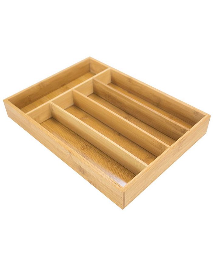 Home Basics Bamboo Cutlery Tray Macy's