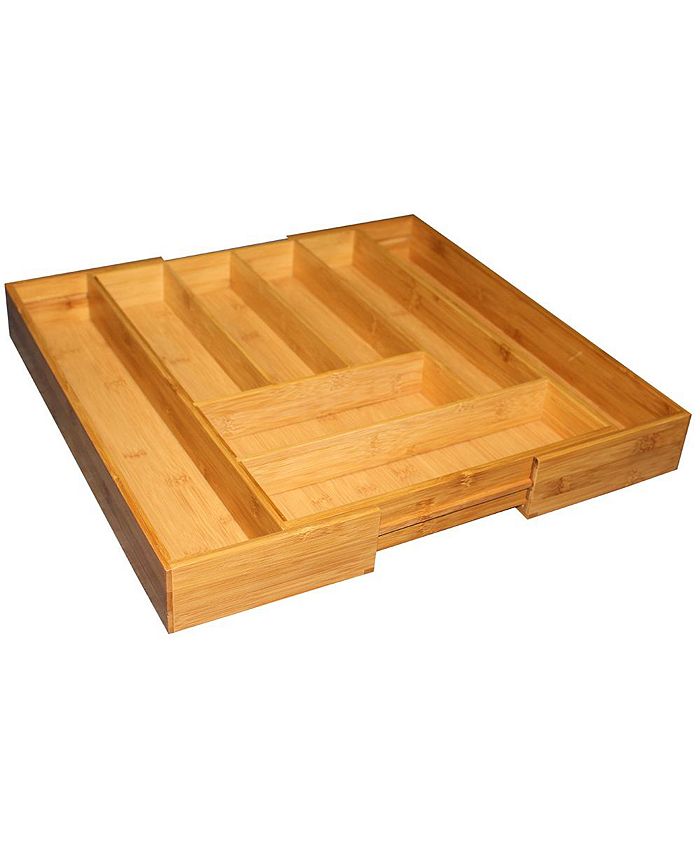 Home Basics Bamboo Expandable Cutlery Tray Macy's