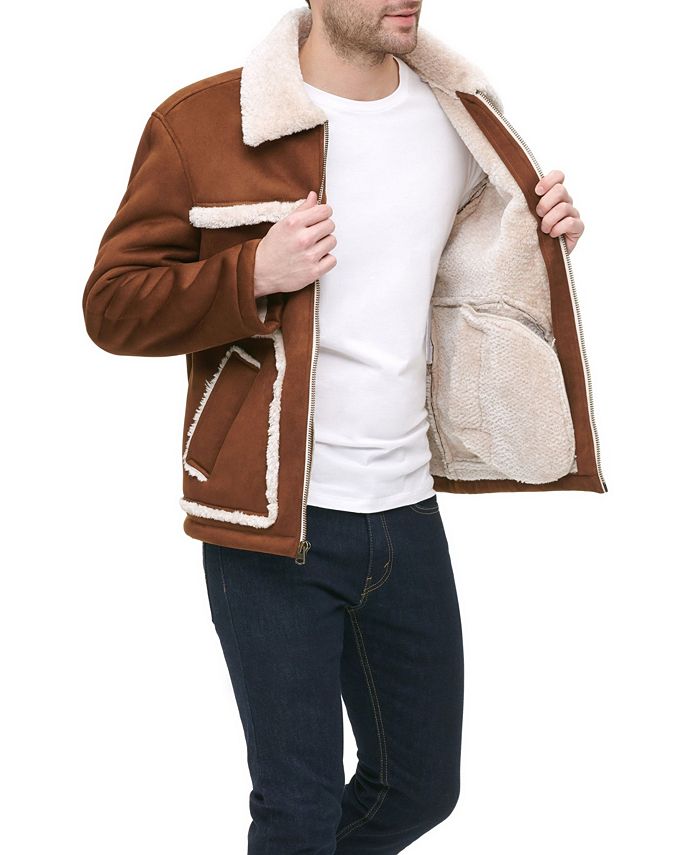 Levi's Men's Big and Tall Faux Shearling Ranchers Jacket, Created for ...
