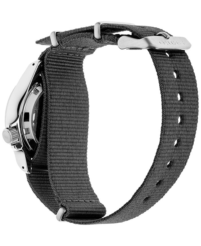 men's automatic 5 sports gray nylon strap watch 40mm