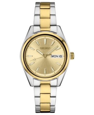 image of Seiko Women-s Essential Two-Tone Stainless Steel Bracelet Watch 29.8mm
