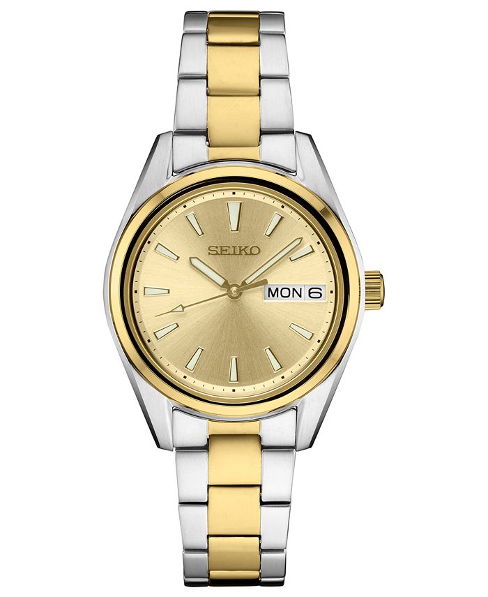 Seiko Women's Essential Two-Tone Stainless Steel Bracelet Watch  &  Reviews - All Watches - Jewelry & Watches - Macy's
