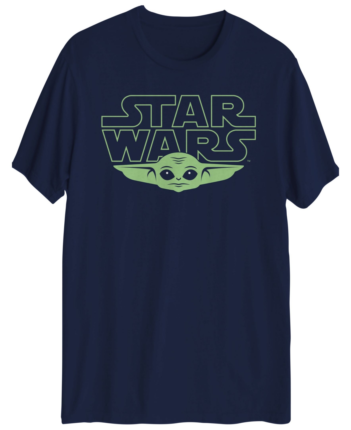 Men's Star Wars The Child Yoda Head Graphic T-shirt - Navy