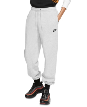Nike women's sportswear essential fleece jogger pants birch heather on sale