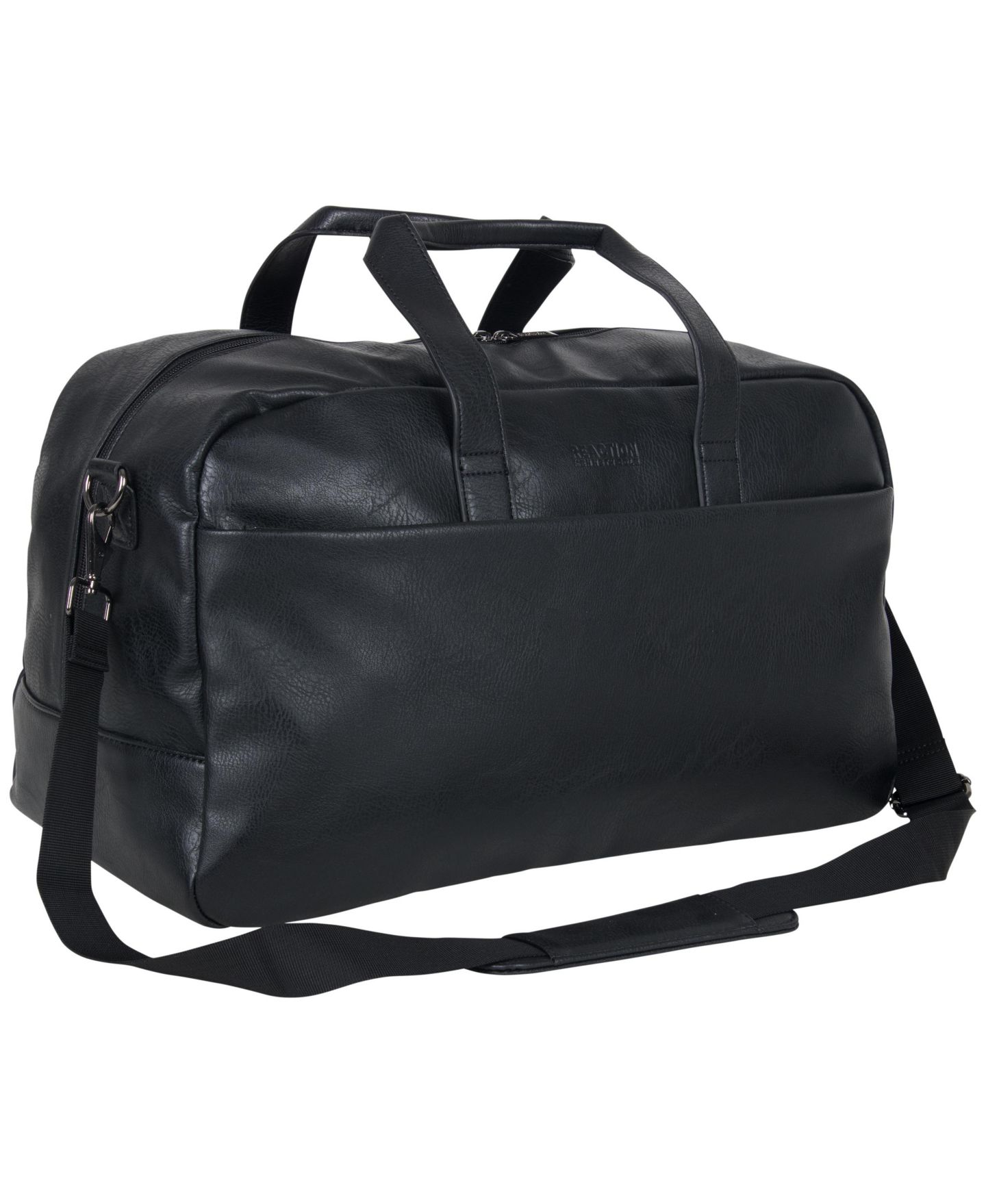 Чемоданы Kenneth Cole Reaction 20" Faux Leather Lightweight Carry-On Travel Duffel, цвет: Чёрный — фото 2