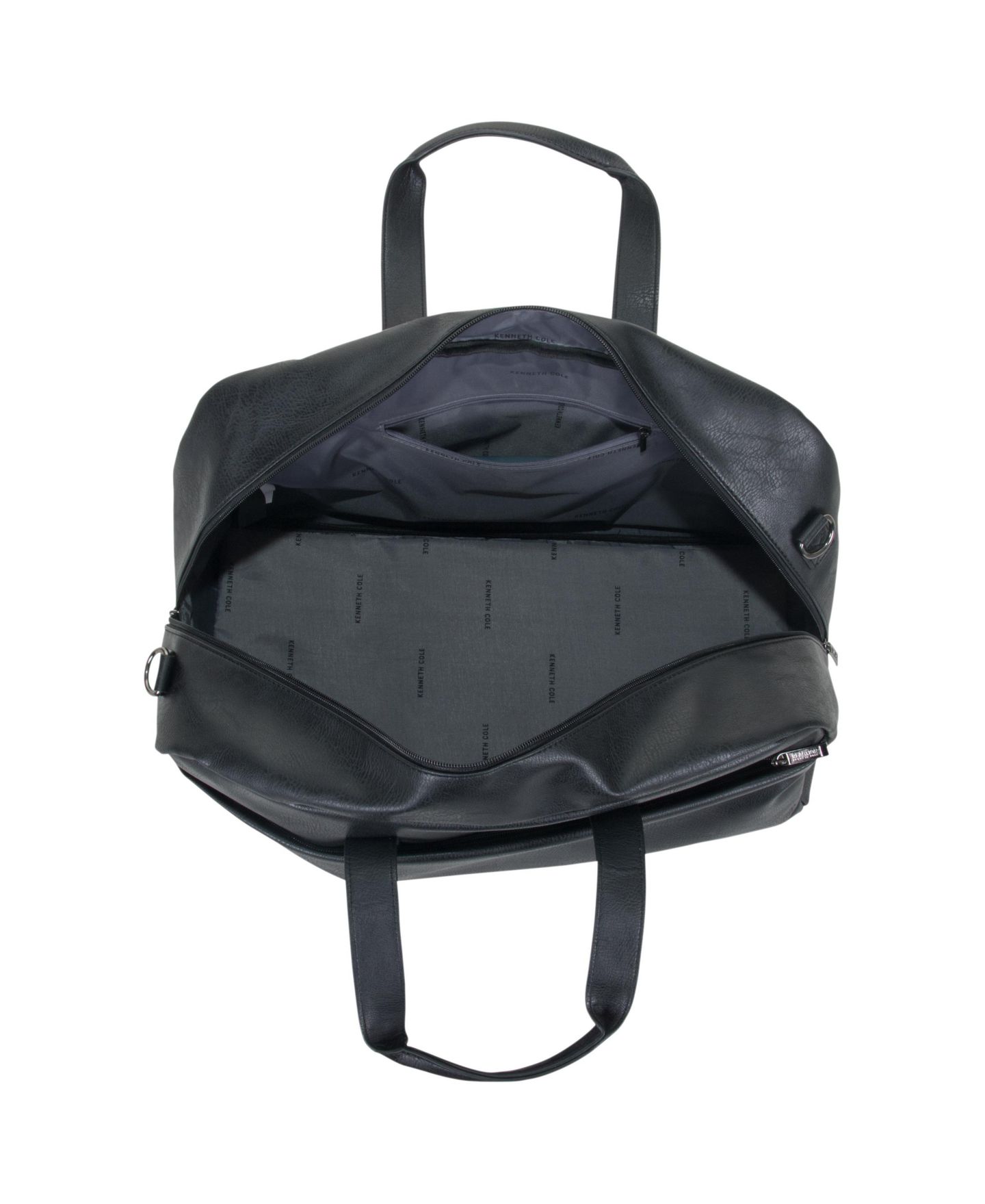 Чемоданы Kenneth Cole Reaction 20" Faux Leather Lightweight Carry-On Travel Duffel, цвет: Чёрный — фото 12