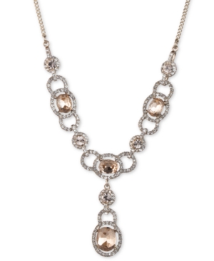 image of Givenchy Stone & Crystal Lariat Necklace, 16