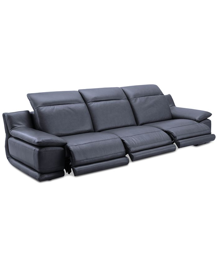 Furniture Daisley 3Pc. Leather Sofa with 3 Power Recliners Macy's