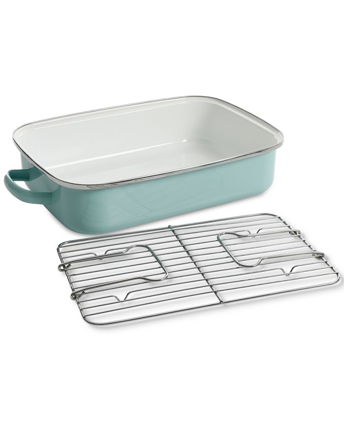 Martha Stewart Collection EnamelOnSteel 18" Roasting Pan with