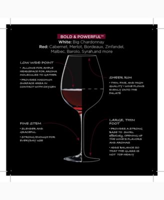 Set of 6 Bold & Powerful Wine Glasses