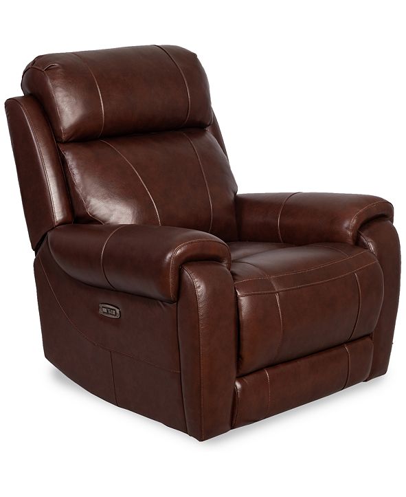 Furniture Orlyn Leather Power Recliner, Created for Macy's & Reviews