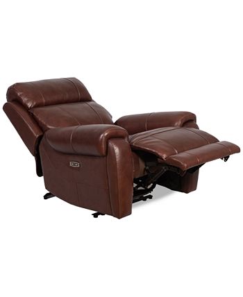 Orly distressed brown top grain leather power reclining chair discount