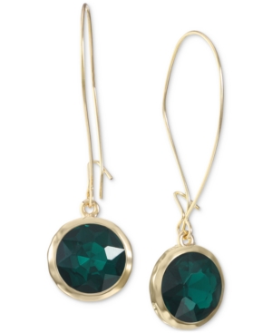 image of Style & Co Gold-Tone Stone Drop Earrings, Created for Macy-s