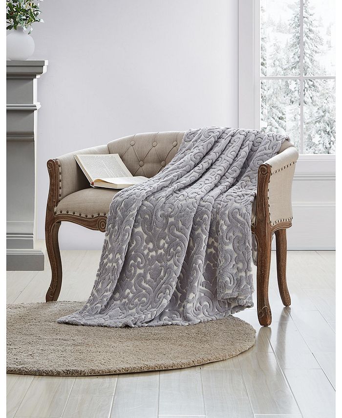 Metallic silver throw hotsell blanket