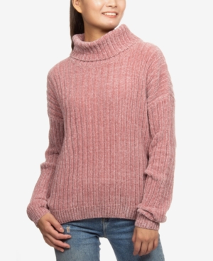 image of Hippie Rose Juniors- Chenille Turtleneck Sweater