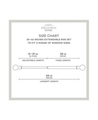  Rimini 1" Window Curtain Rod and Finial Set, Adjustable