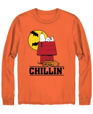 Hybrid Men's Snoopy Chillin Halloween Long Sleeve T-shirt
