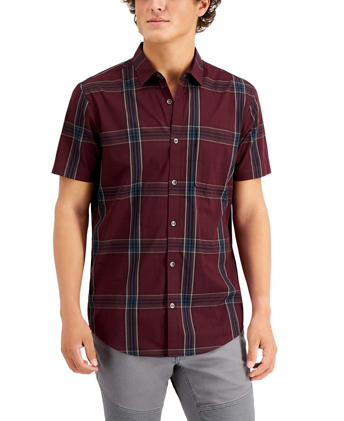 INC International Concepts Men's Plaid Shirt, Created for Macy's - Macy's