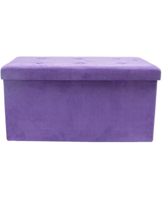 Suede Storage Bench