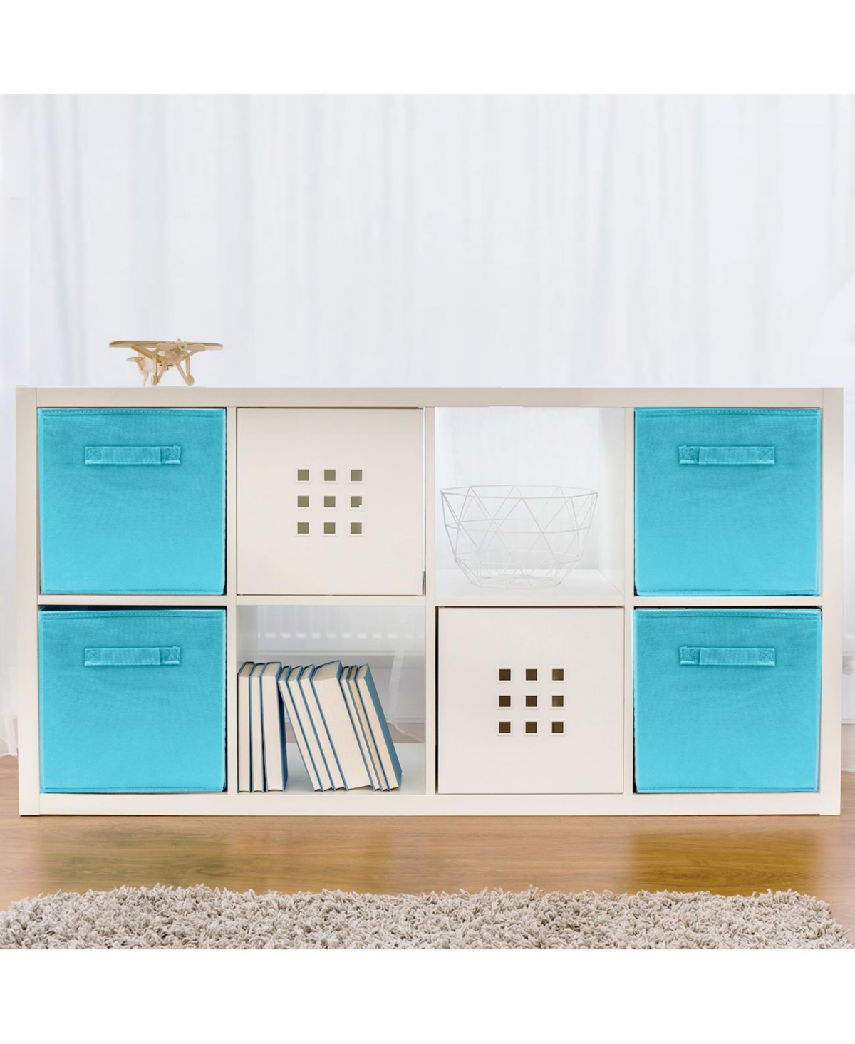 Sorbus 11 Inch 6 Pack Foldable Fabric Storage Cube Bins with Handles - for Organizing Pantry, Closet, Nursery, Playroom, and More