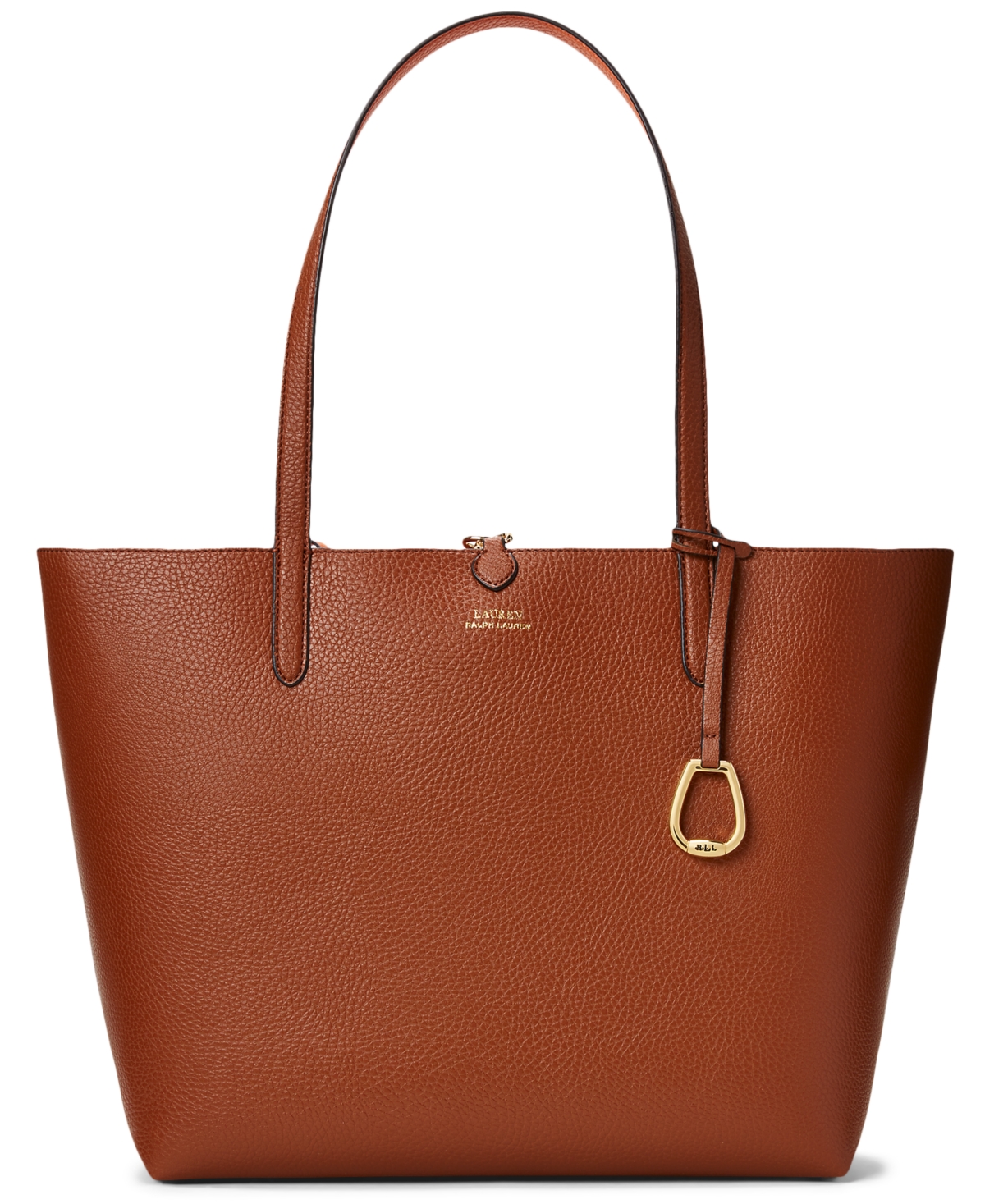 Lauren Ralph Lauren Large Reversible Tote Bag In Lauren Tan,orange,gold