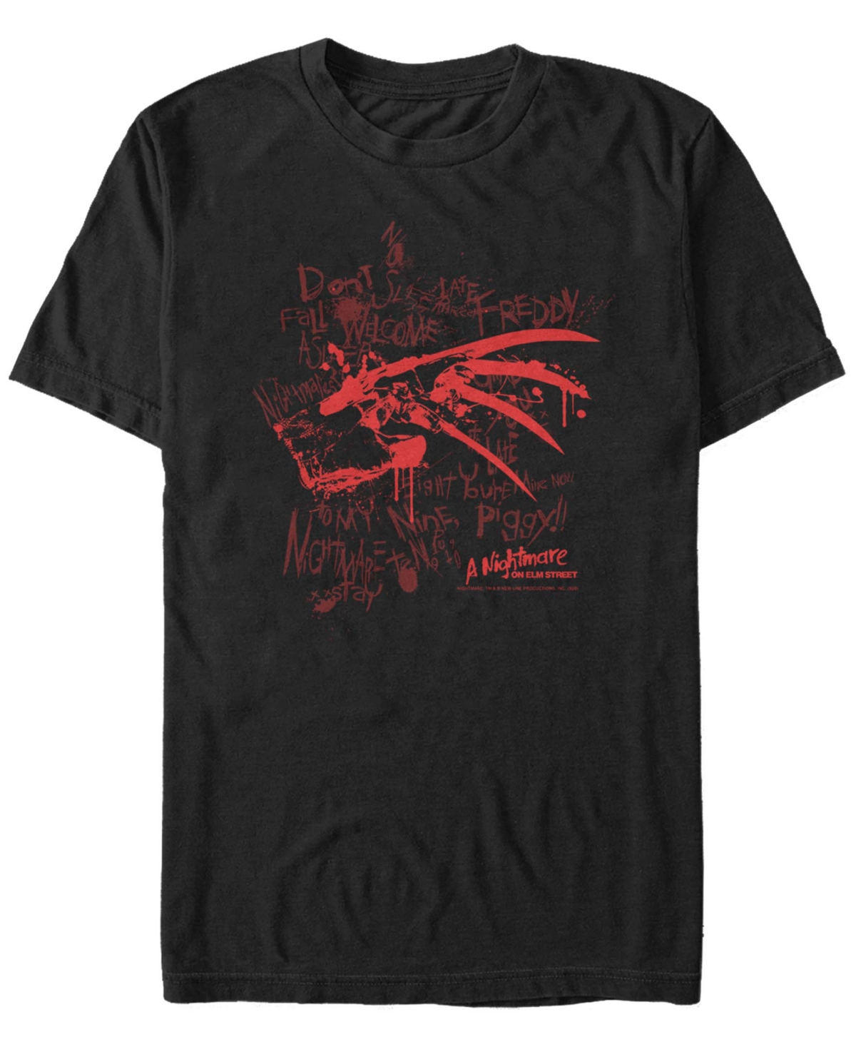 Nightmare on Elm Street Bloody Claw Men's Short Sleeve T-shirt - Black