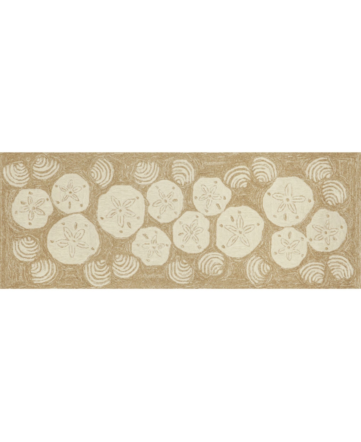 Liora Manne Frontporch Shell Toss 2' X 5' Runner Rug In Ivory/cream