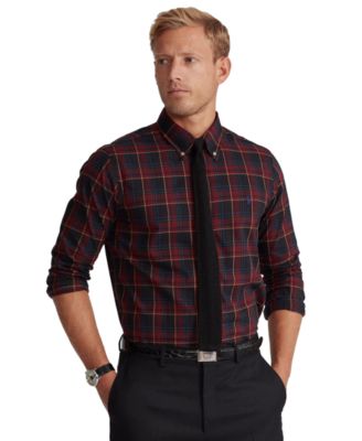 classic fit plaid twill shirt