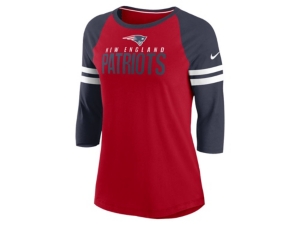 Nike New England Patriots Women's Three Quarter Sleeve Raglan Shirt