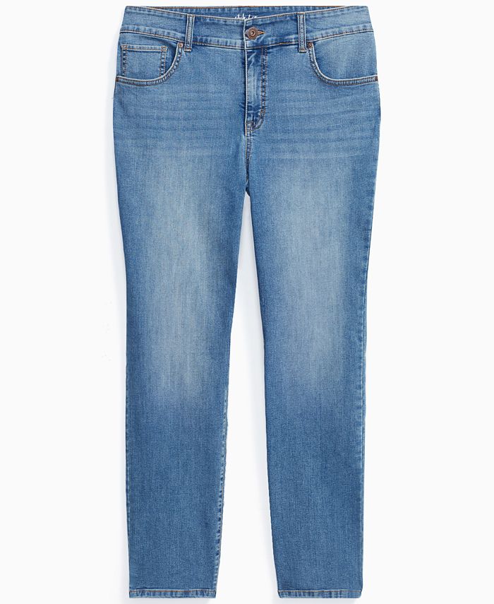 Style & Co Plus Size High-Rise Straight Jeans, Created for Macy's - Macy's
