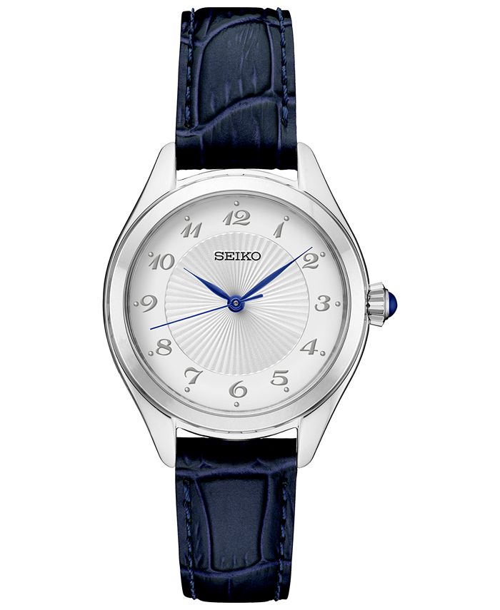 Seiko Women's Blue Leather Strap Watch 29mm & Reviews - All Watches -  Jewelry & Watches - Macy's
