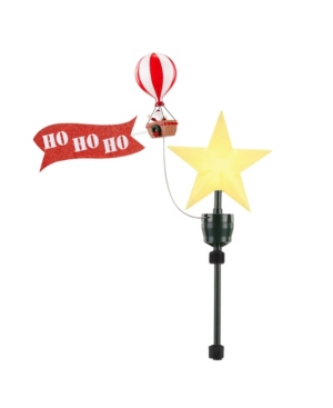 Mr Christmas Animated Tree Topper- Santa in Balloon with banner