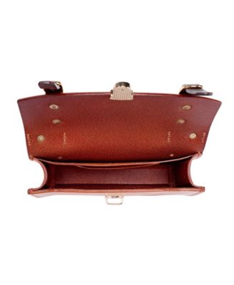 Women's Genuine Leather Snapper Crossbody