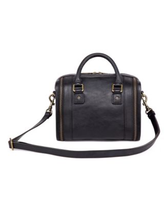 Mini Trunk Leather Top Handle Crossbody Bag