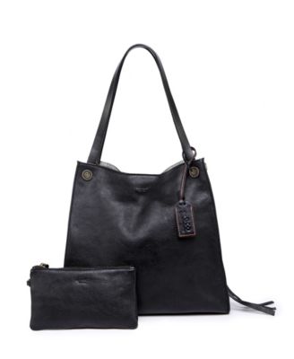 Daisy Large Leather Crossbody Tote Bag