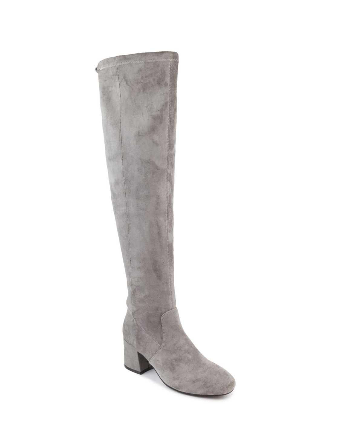 Women's Ollie Over The Knee High Calf Boots - Brown Stretch Microsuede