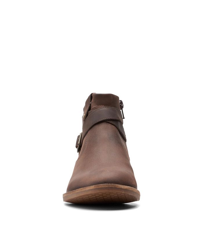 clarks womens camzin dime booties flat heel