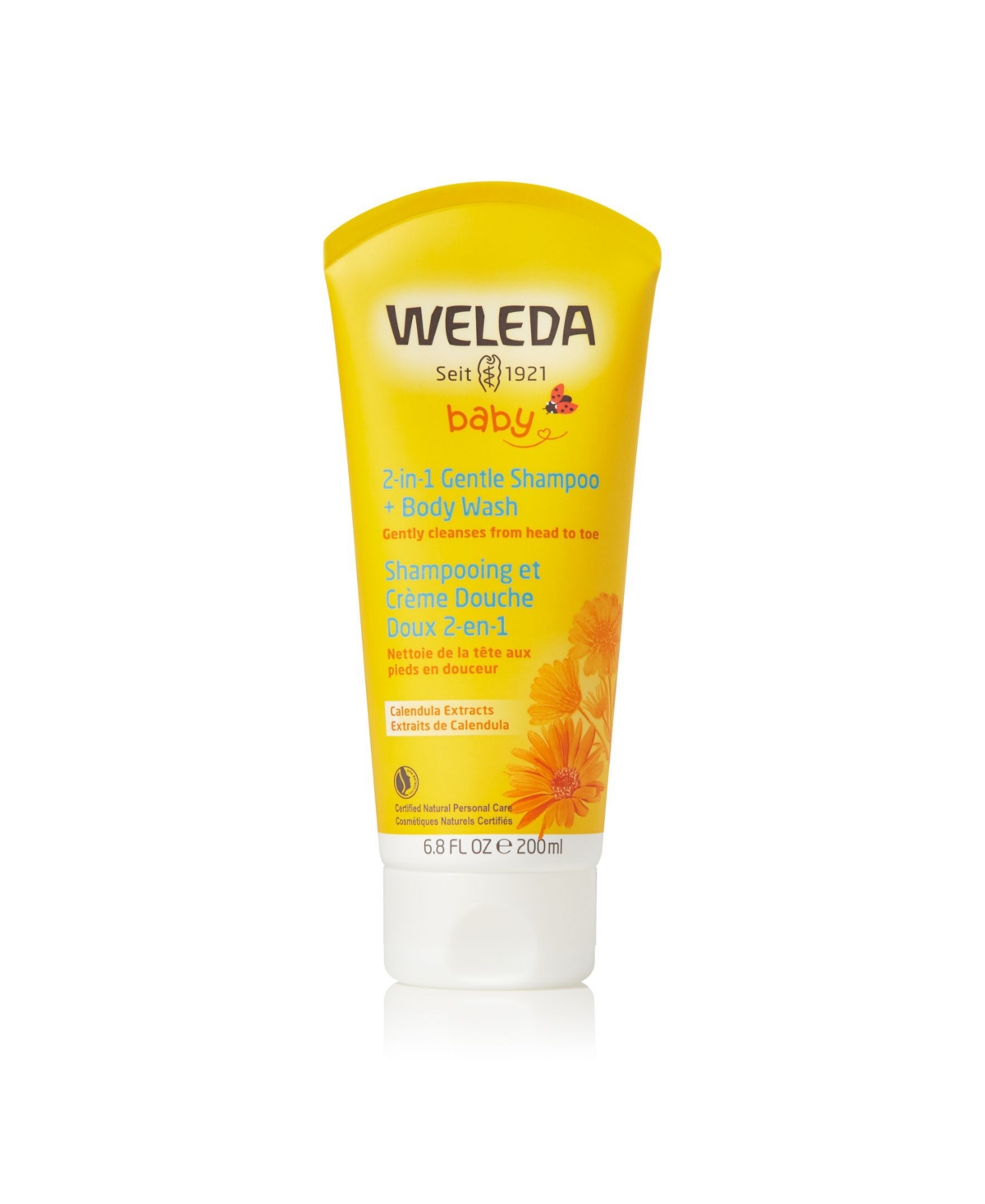 Weleda 2-In-1 Gentle Baby Shampoo and Body Wash with Calendula Extracts, 6.8 oz