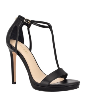 image of Guess Women-s Tecru T-Strap Dress Sandals Women-s Shoes