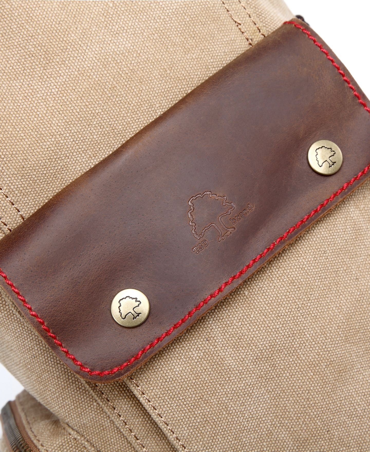 Женская сумка TSD BRAND Hill Side Canvas Sling, цвет: Хаки — фото 2