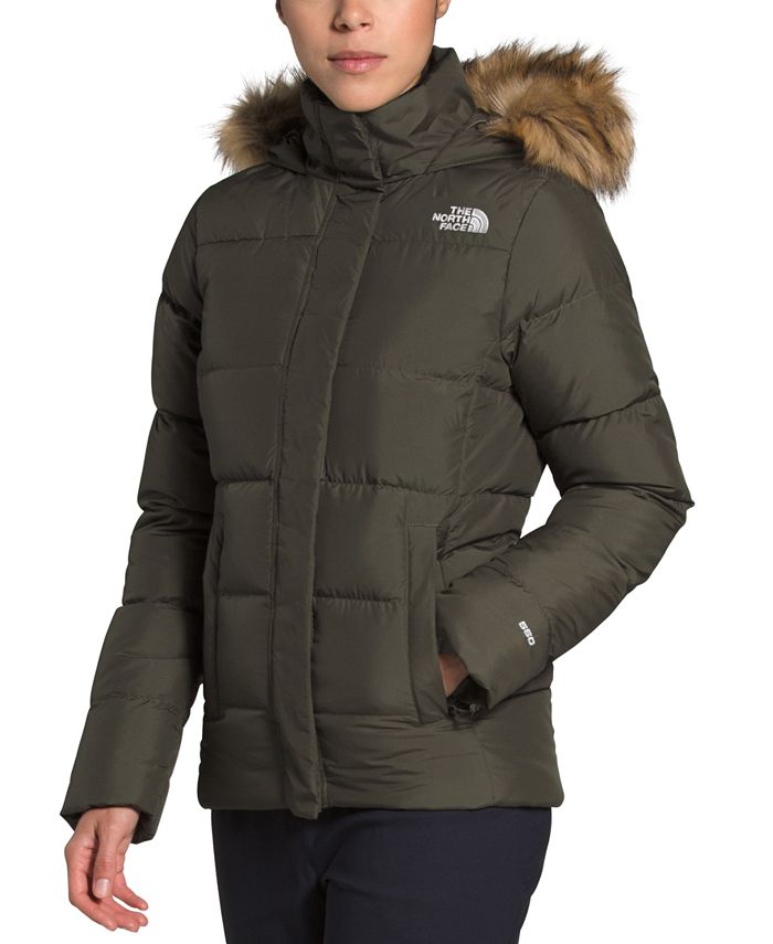 The North Face Women's Gotham Faux-Fur Trim Quilted Down Coat & Reviews ...
