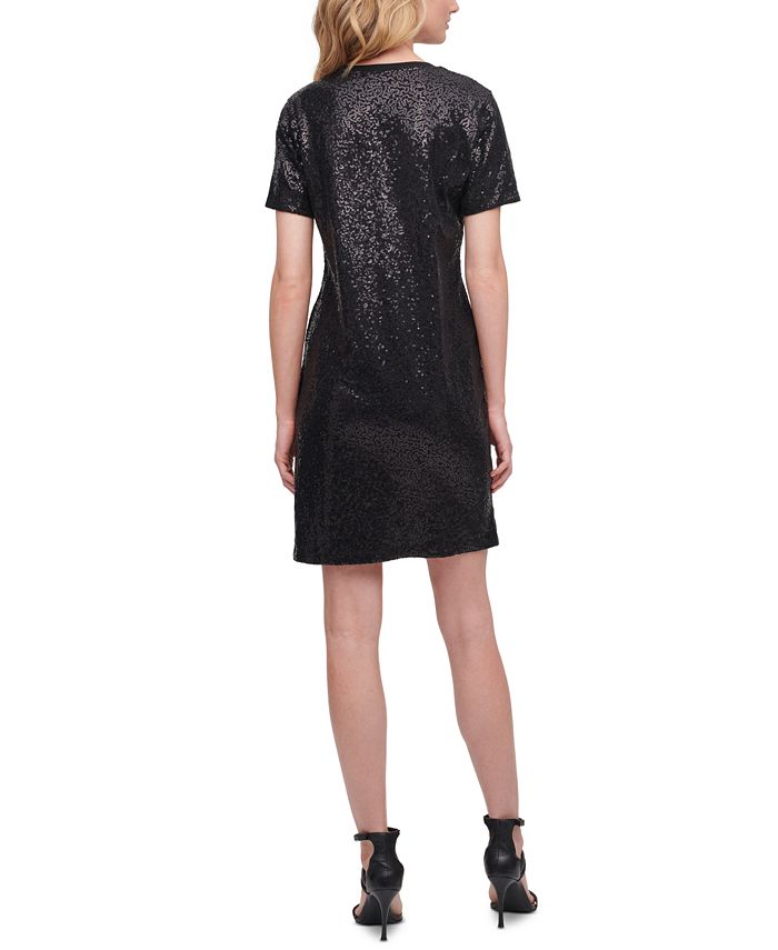 DKNY Sequined T-Shirt Dress - Macy's