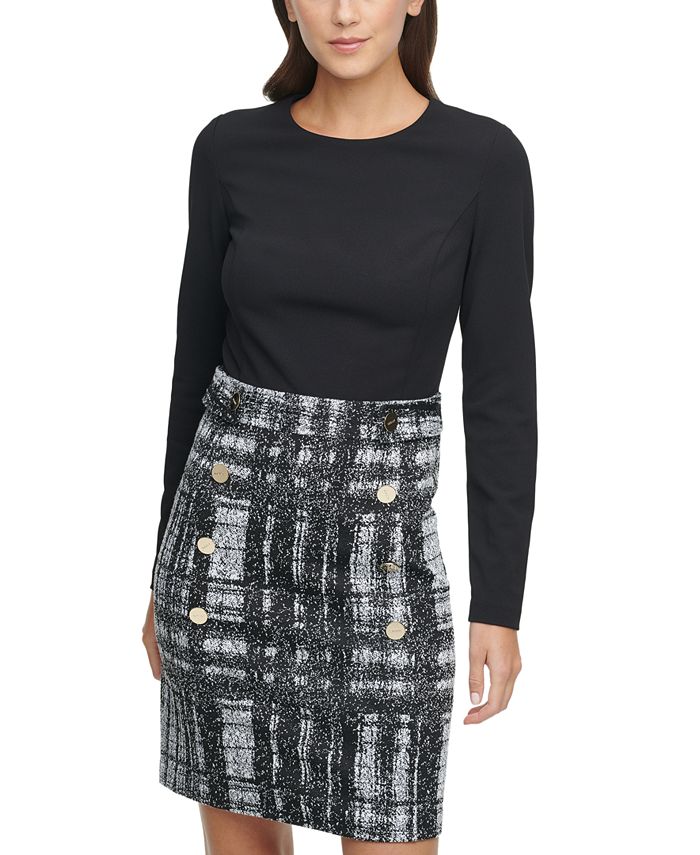 dkny plaid dress