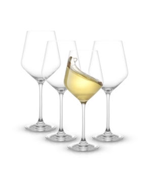 Joyjolt Layla White Wine Glasses, Set Of 4 In Clear